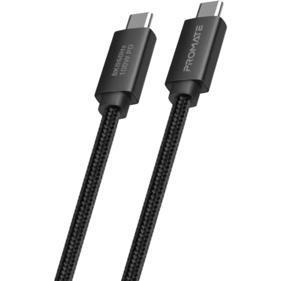كابل بروميت USB-C بتقنية Thunderbolt 4.0 مع دعم الشحن السريع بقدرة 100 واط ودعم HDMI بدقة 8K 