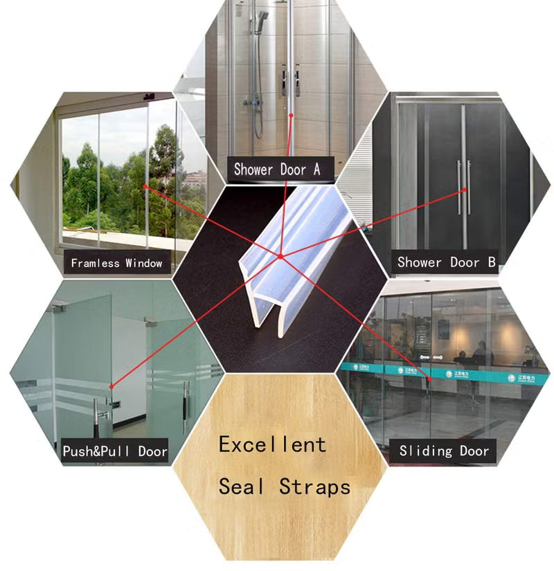Zengest Shower Glass Door Seal Strip