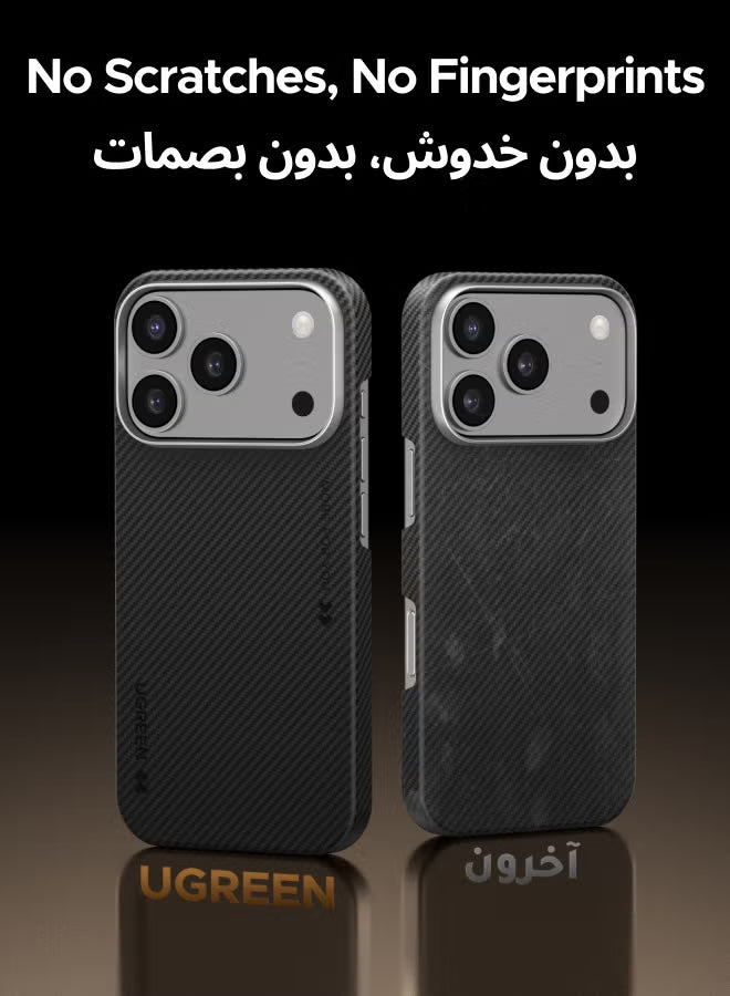 Aramid Fiber for iPhone 17 Pro Case, Compatible with MagSafe, Military Grade Protective Case, Slim And Light iPhone 17 Pro Cover, Case-Less Touch Feeling, 600D Aramid Fiber Woven Case -