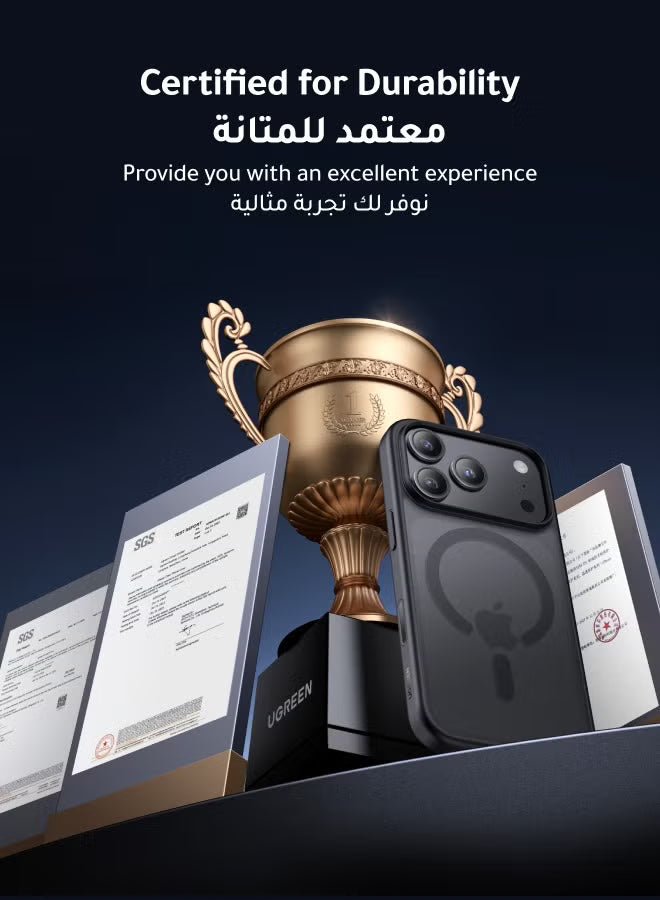 iPhone 17 Pro Max Case Magsafe Strong Magnet Metal Camera Button 17 Pro Max Case Military-Grade Protection Scratch-Resistant iPhone 17 Pro Max Cover Matte Anti-Slip Compatible with Magsafe Accessory