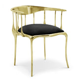 A04 Dining Chair – Fabric & Brass Frame (92772)