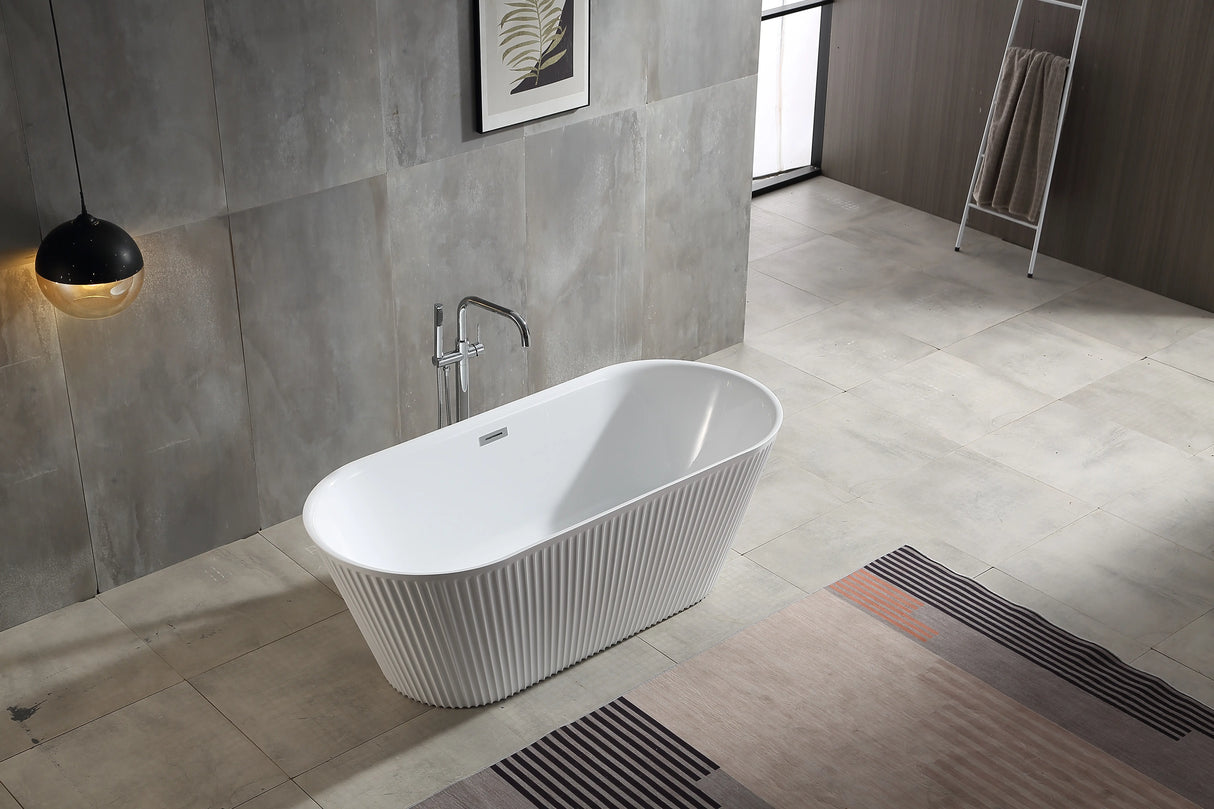 ACRYLIC BATHTUB-YGN-8062-1700*745*600-Glossy White (with drainage)