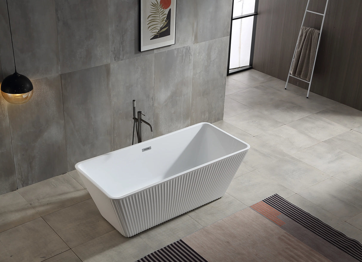 ACRYLIC BATHTUB-YGN-8065-1700*790*760-Glossy White (with drainage)