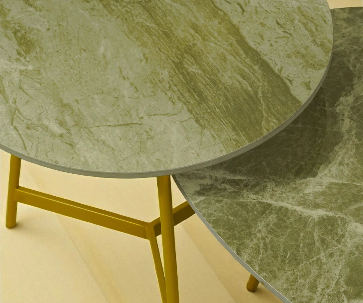 Rectangular Marble-metalic Table