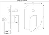 Single Lever Exposed Parts Kit of Diverter - Chrome