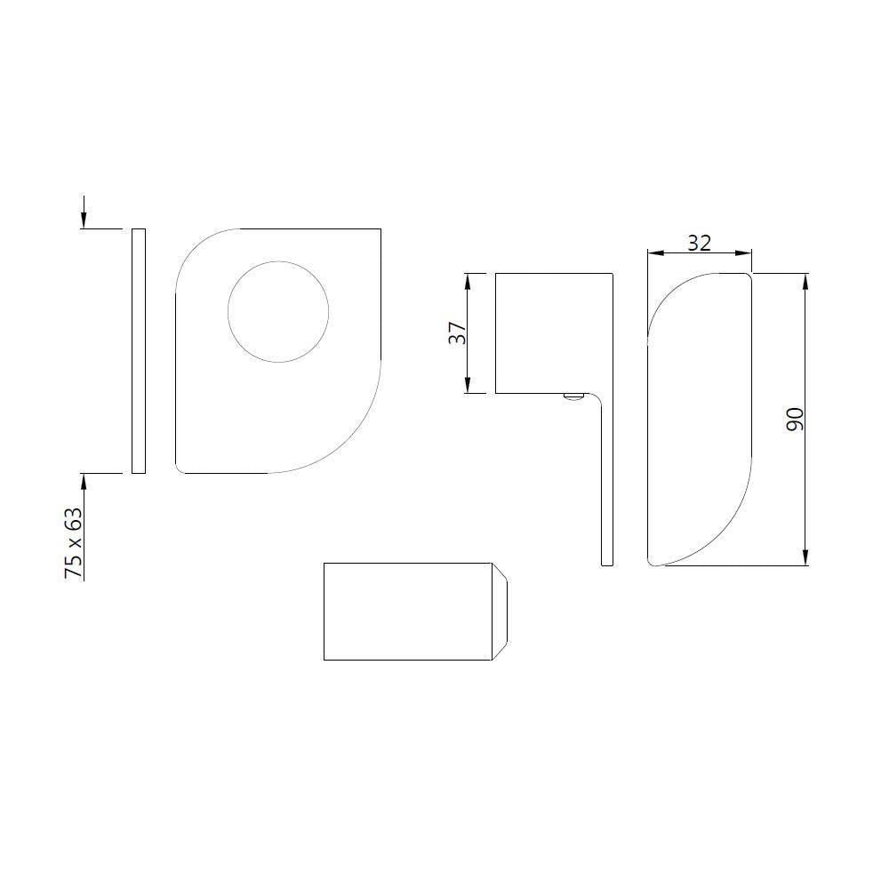 Exposed Part Kit of Concealed Stop Cock & Flush Cock - Chrome