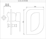 Single Lever 3-inlet Diverter - Chrome