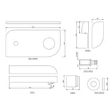 Exposed Part Kit Of Single Lever Basin Mixer Wall Mounted -Chrome