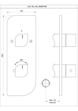 Aquamax Exposed Part Kit of Thermostatic Shower Mixer - Chrome