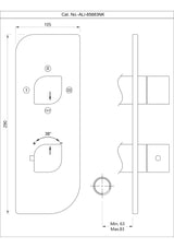 Aquamax Exposed Part Kit of Thermostatic Shower Mixer - Chrome