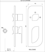 Aquamax Exposed Part Kit of Single Lever Shower Mixer - Chrome
