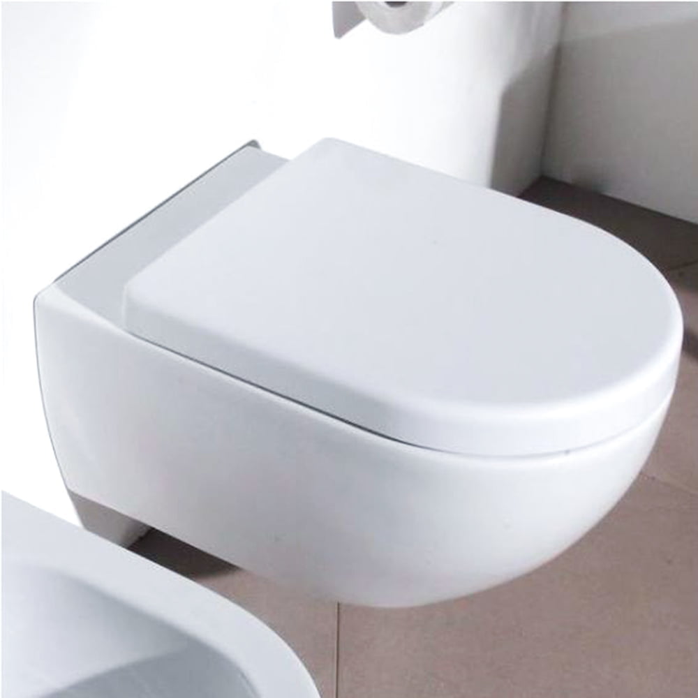 Wall Hung Toilet Wc With Go Clean System - Late Milky White