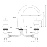 3-Hole Basin Mixer - Chrome