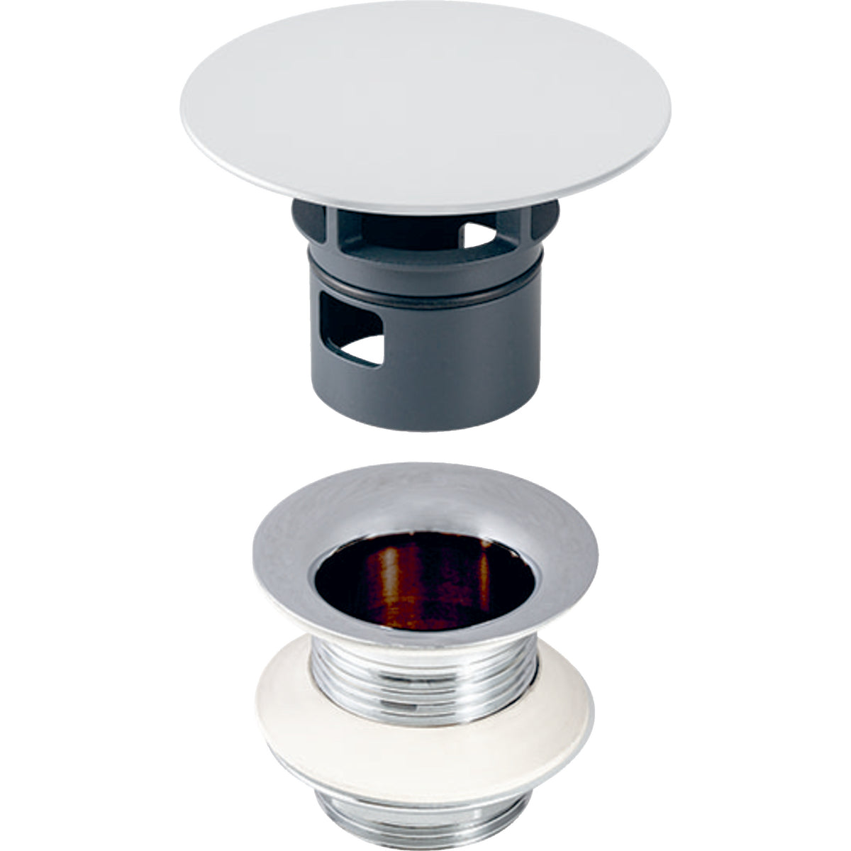 Geberit Chrome Waste Outlet with Valve Cover