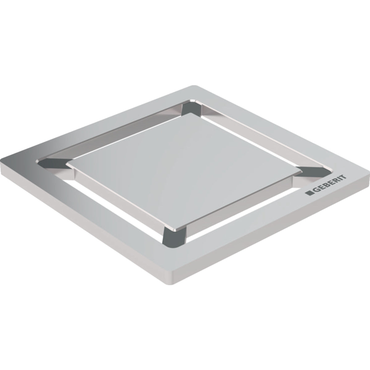 Geberit Square Shower Drain Grate, Brushed SS