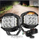 Auxbeam V-Max Series 5 Inch 168W 16440LM Combo Beam Side Shooter LED Round Pod Lights with Amber DRL