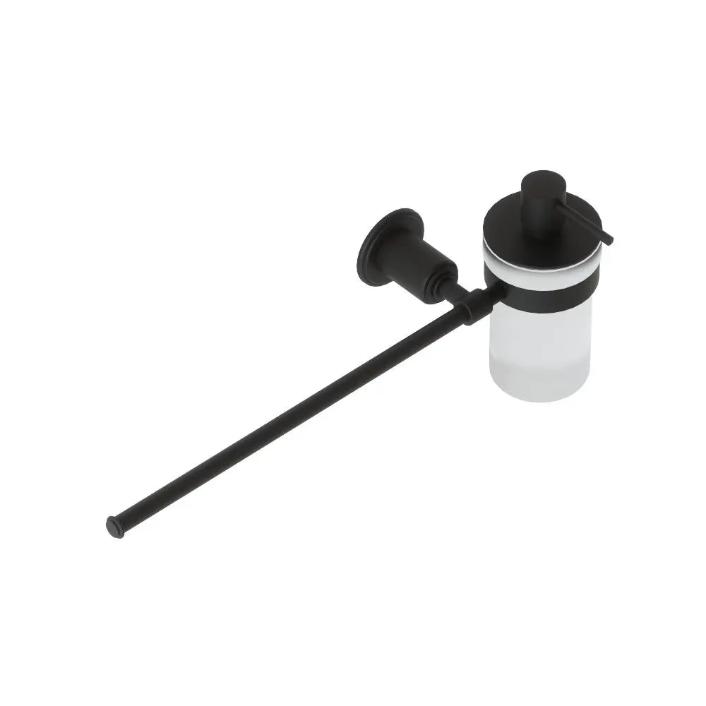 Towel Holder with Frosted Glass Soap Dispenser – AVC-BLM-503739MI