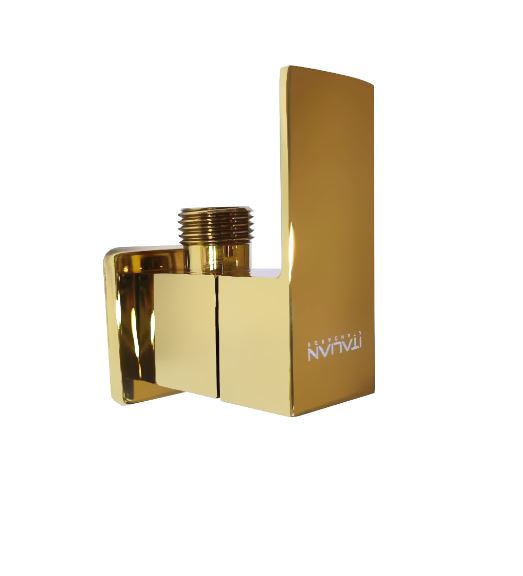 Luxury Brass Shut-Off Valve – Gold Finish