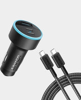 Anker 335 Car Charger 67W With C TO C Cable (B2736H11)-Black