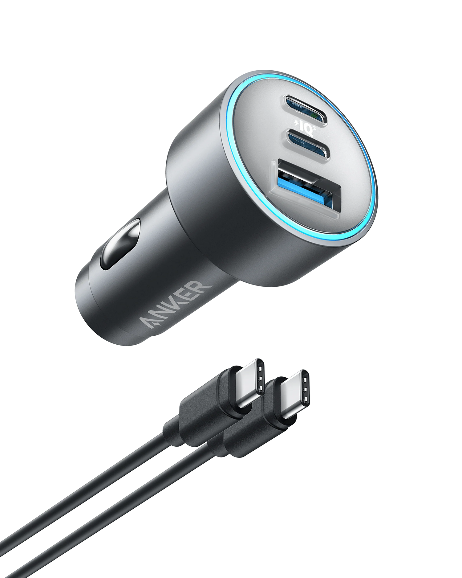 Anker Car Charger 67W (3-PORT) With USB-C Cable (B2731HA1) - Black