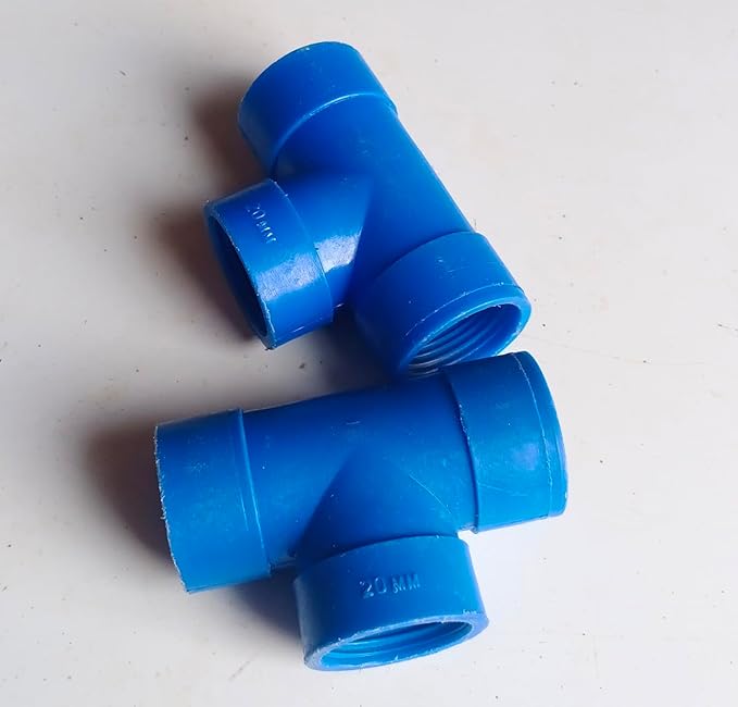 PVC Tee Connector Female Thread 20mm (3/4" x 3/4")