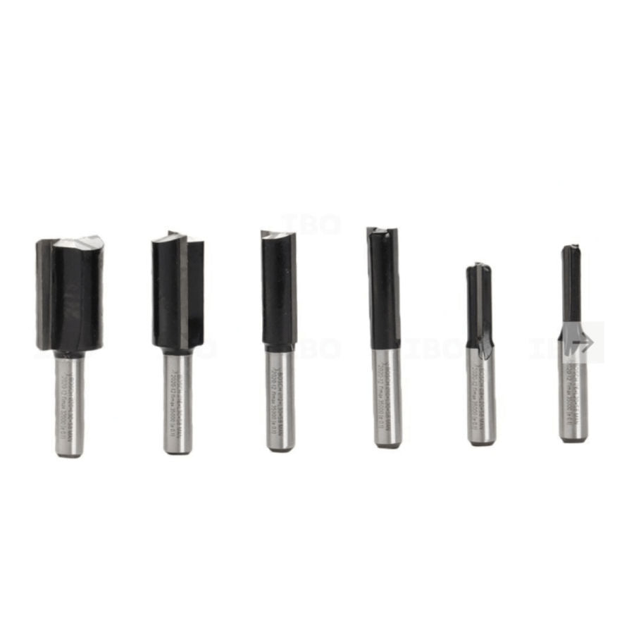 BOSCH | 8mm Shank 6pcs Router Straight Bit Set | 2607017466 Qatar