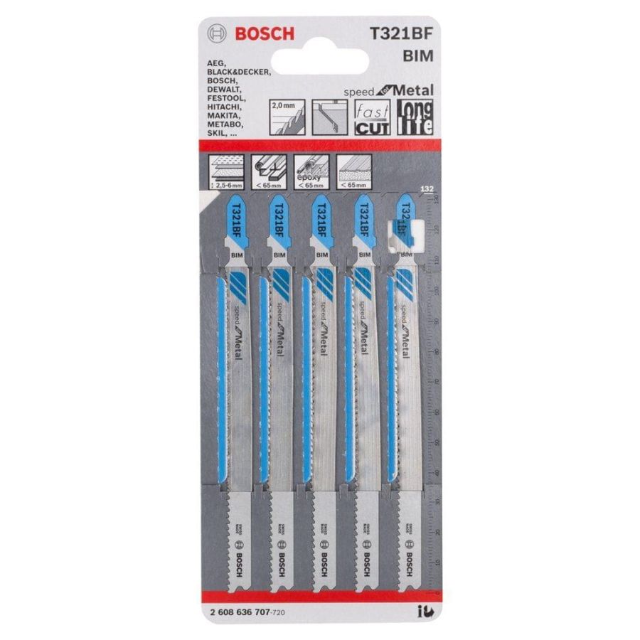 BOSCH | Professional Jigsaw Blade Speed For Metal 2.5-6 mm (Straight) | T321BF Qatar