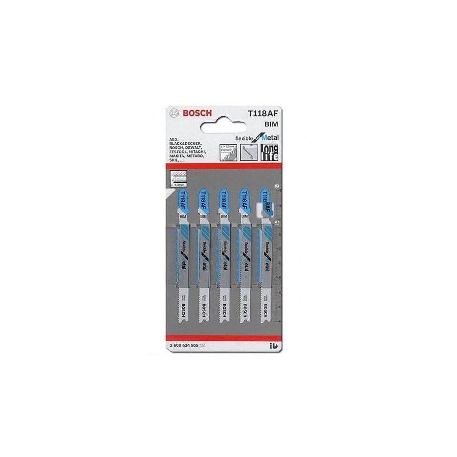 BOSCH | Professional Metal Jigsaw Blade Flexible T 118 AF 5 Pc Set | BO2608634505 Qatar