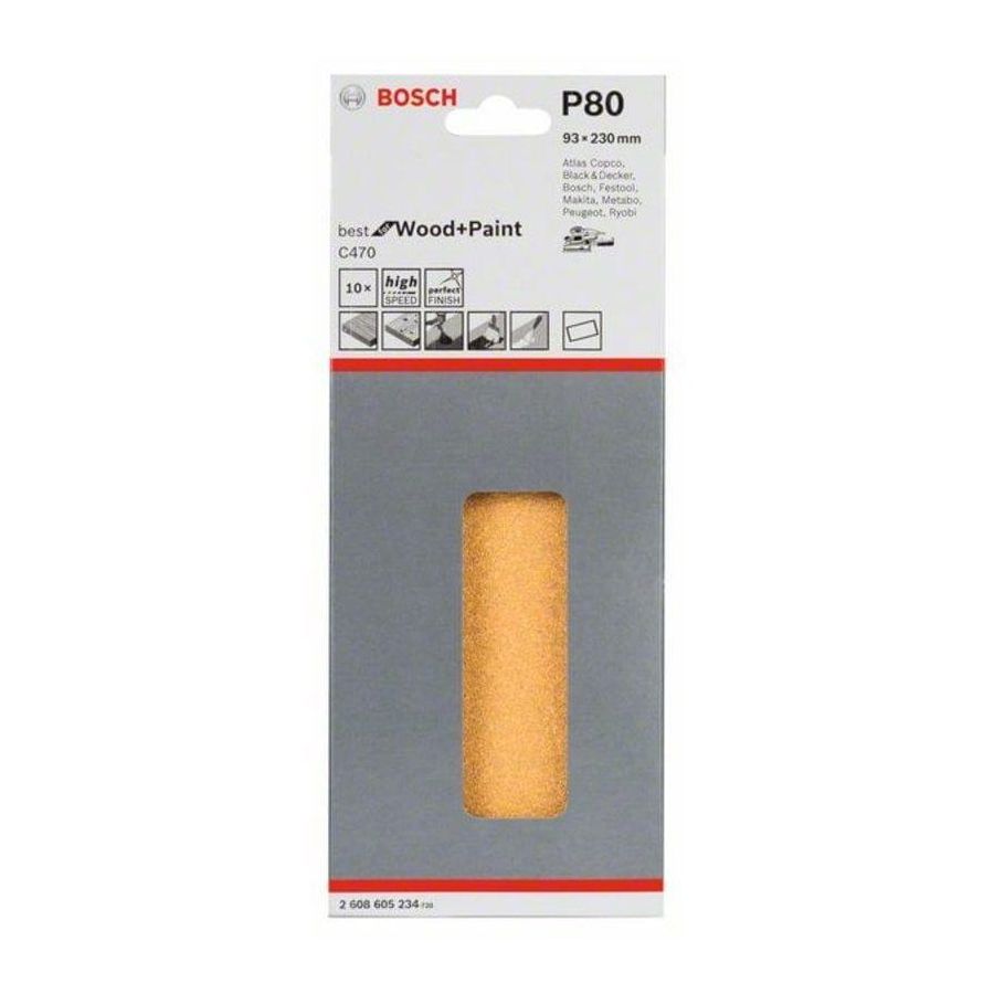 BOSCH | Sanding Sheet Set 93 X 230 mm Grit 80 10PC | BO2608605234 Qatar