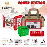 Toby’s BTY-55 55,000mAh Rechargeable Battery with 500W Power Inverter
