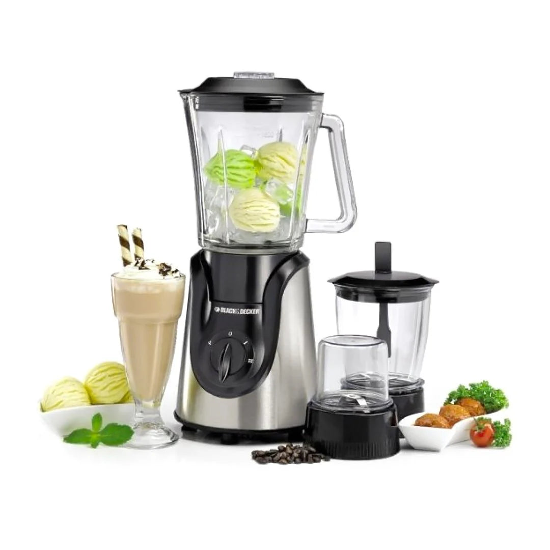Black+Decker 600W Glass Blender With 2 Mills