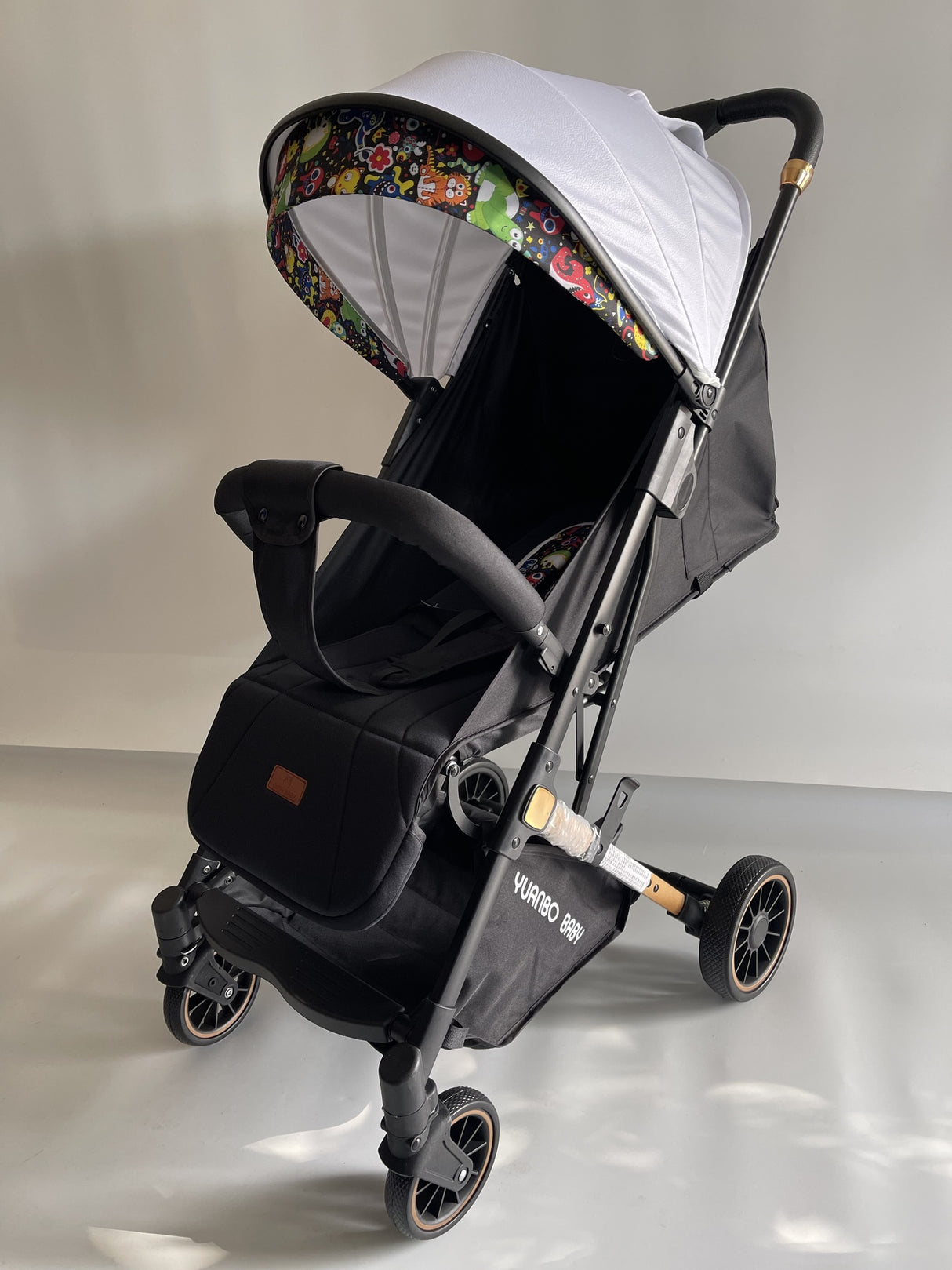Baby Stroller T301 White Animal Print