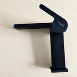 Basin Mixer Matt Black Simple Bathroom Faucet 1 Hole