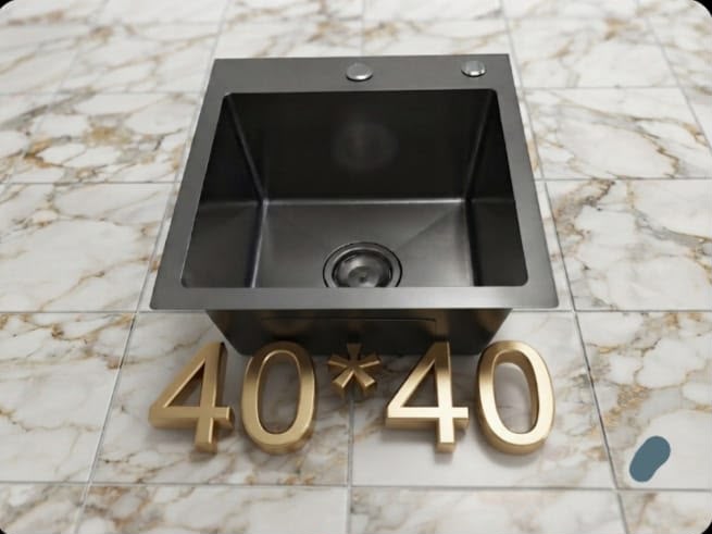 Black Kitchen Sink 40x40
