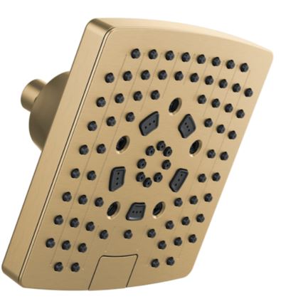 Brizo 7" Square H2Okinetic Showerhead – Luxe Gold