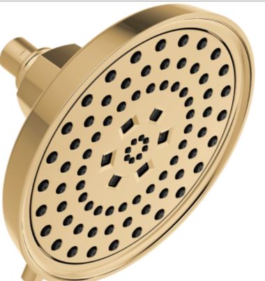 Brizo Invari Round H2Okinetic® Showerhead – Luxe Gold