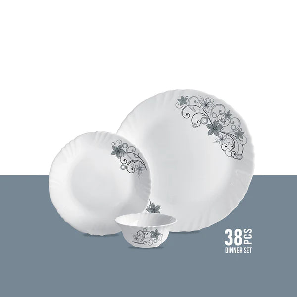 Cello Imperial Dinner Set 38Pcs Camber Black