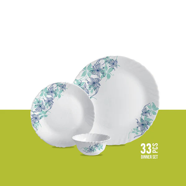 Cello Imperial Dinner Set 33Pcs Blue Buster