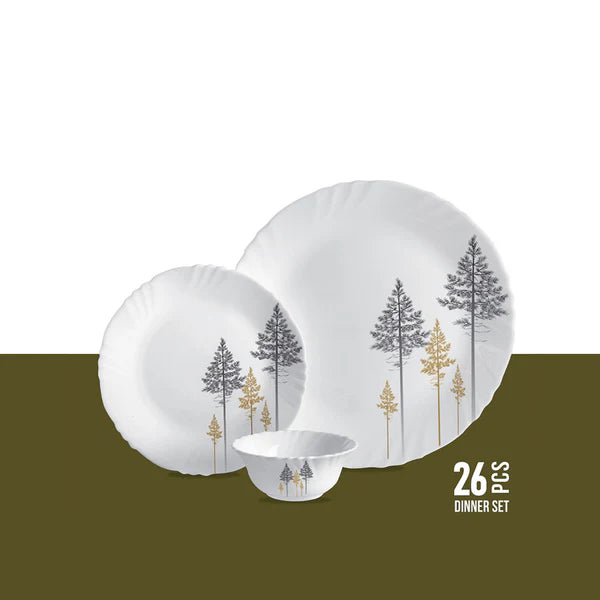 Cello Imperial Dinner Set 26Pcs Golden Pine