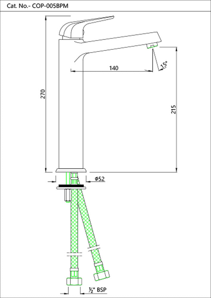 Single Lever High Neck Basin Mixer BuyonBudget