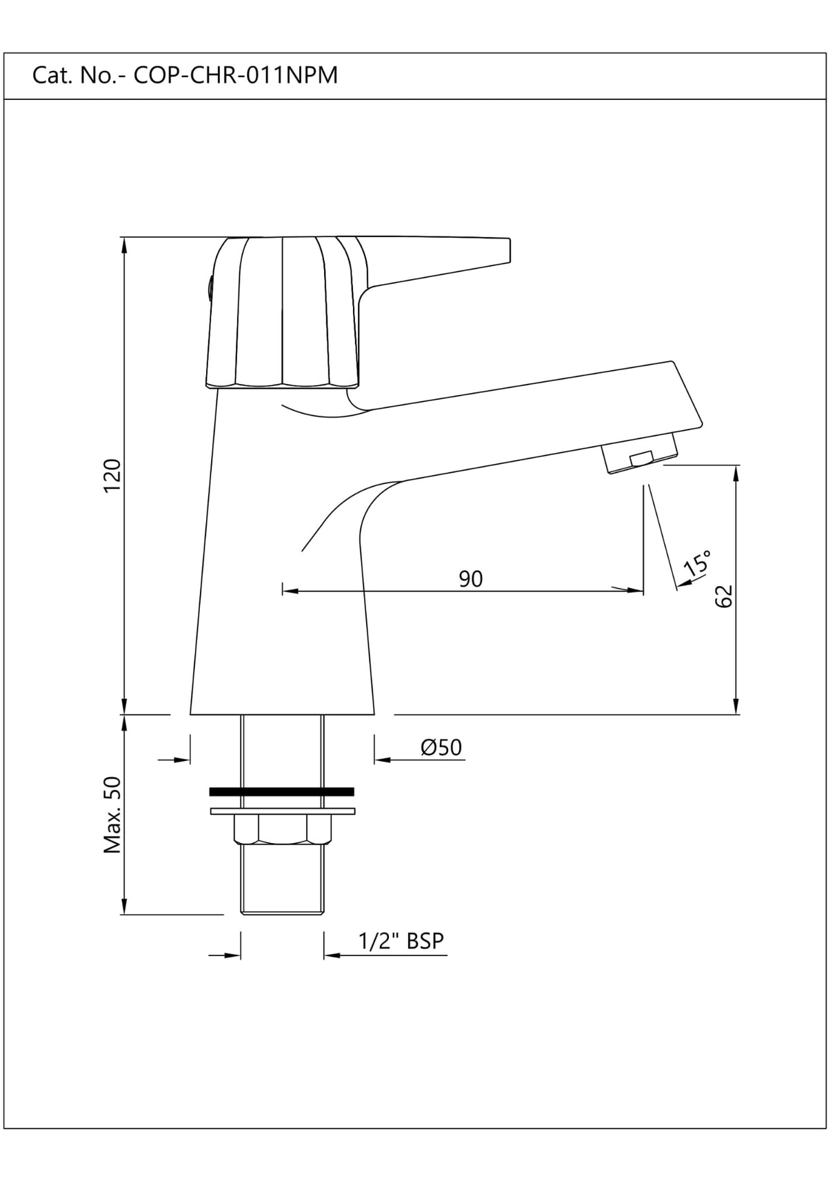 Pillar Cock with Extension Body Jaquar