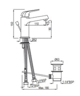 COP-CHR-051BPM Basin Mixer with Pop-Up Waste BuyonBudget