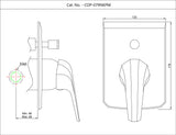 Single Lever Exposed Parts Kit of Hi-flow Diverter Jaquar