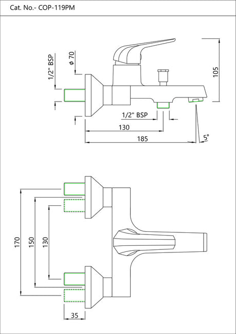 Single Lever Bath & Shower Mixer BuyonBudget