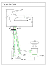 Single Lever 1-Hole Bidet Mixer with Popup Waste System Jaquar