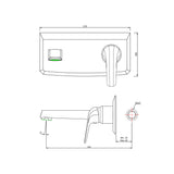 Exposed Part Kit of Single Lever Basin Mixer Wall Mounted Jaquar