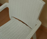 CT022 Big Rattan Armchair (White)