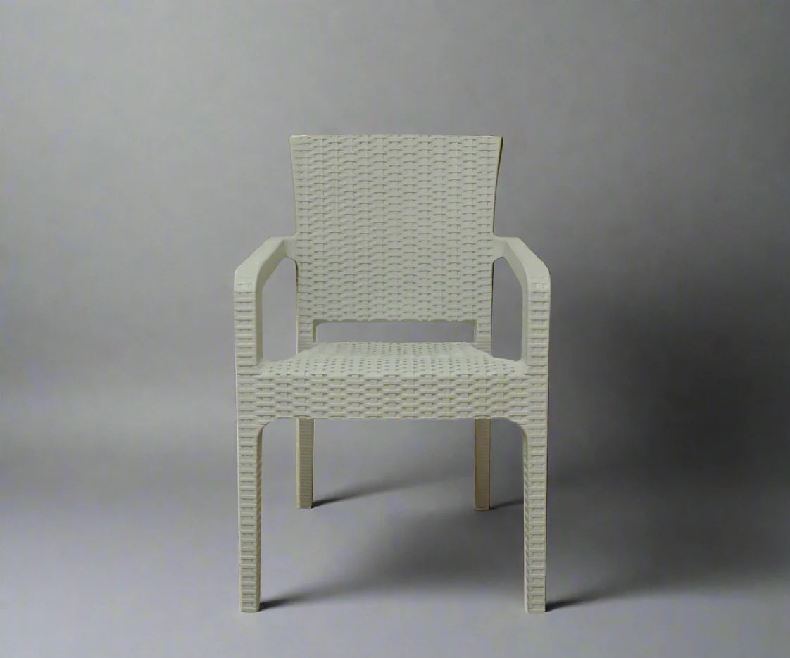 CT022 Big Rattan Armchair (White)