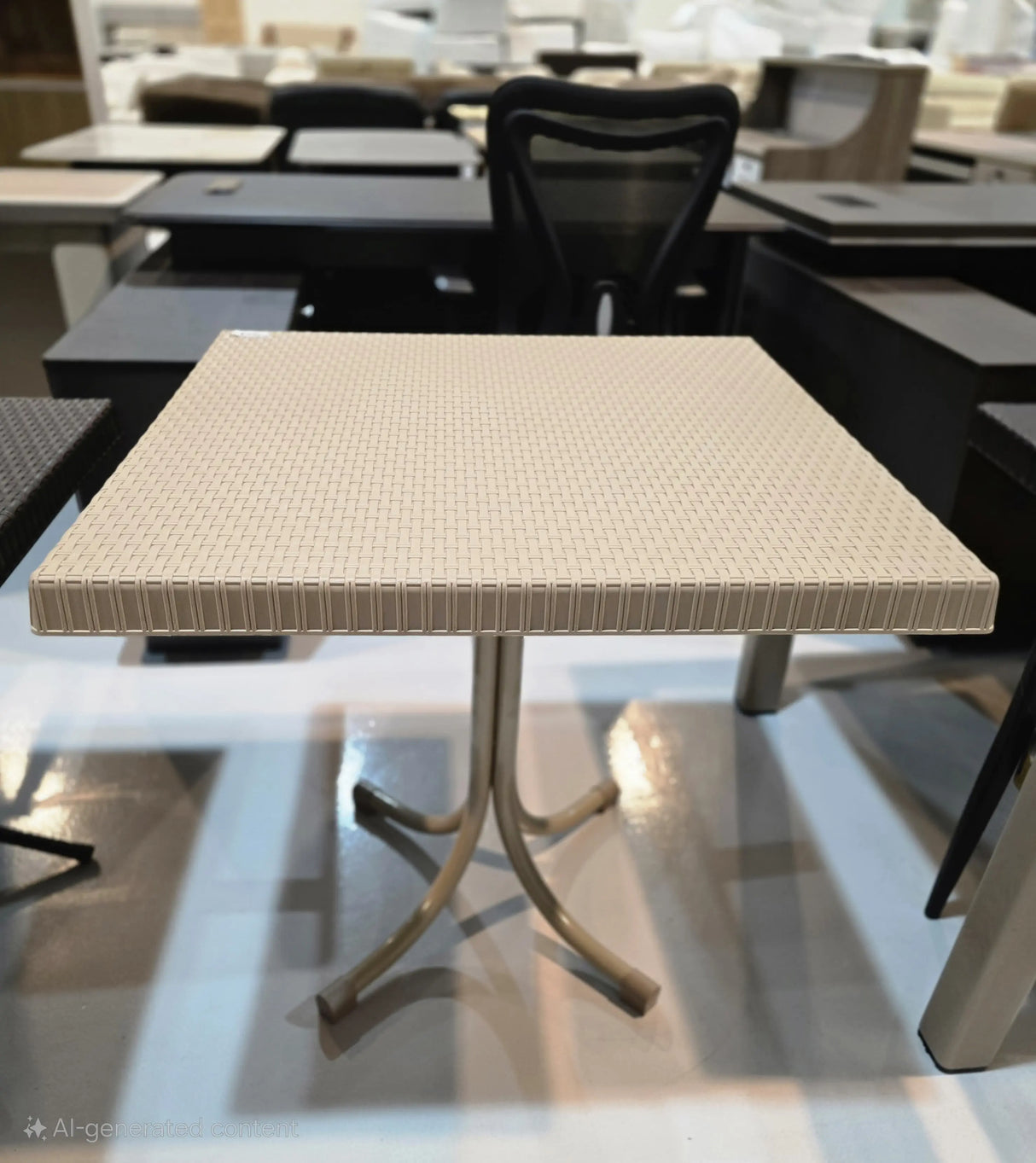 CT063 Palmiye Rattan Table (Fixed Style, Dark Brown / Cappuccino)