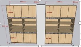 Cabinet ZK‑A5‑124 (1700×500×2350 mm)